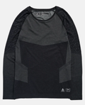 Burton AK Slokar Crewneck Fleece - True Black/Gray Cloud