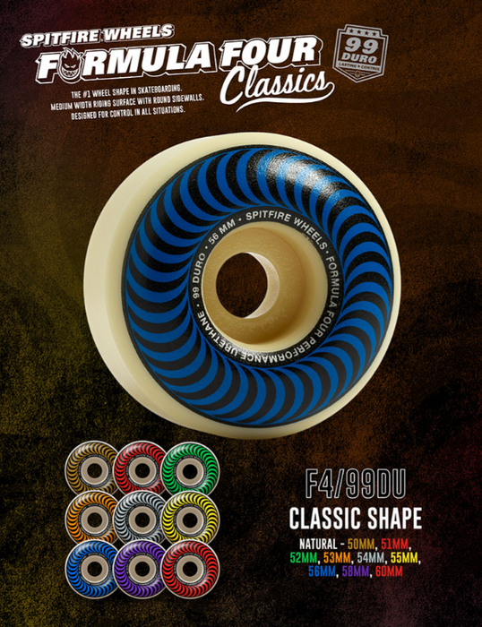 Spitfire F4 99D Classic Wheels - Natural