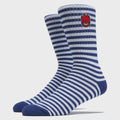 Spitfire Bighead Fill Stripe Emb Sock - Blue/White