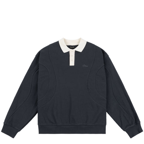 Dime French Terry Rugby Shirt - Navy