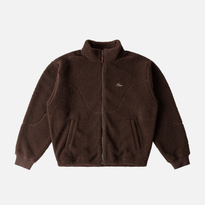 Dime Polar Fleece Sherpa Zip-Up - Brown