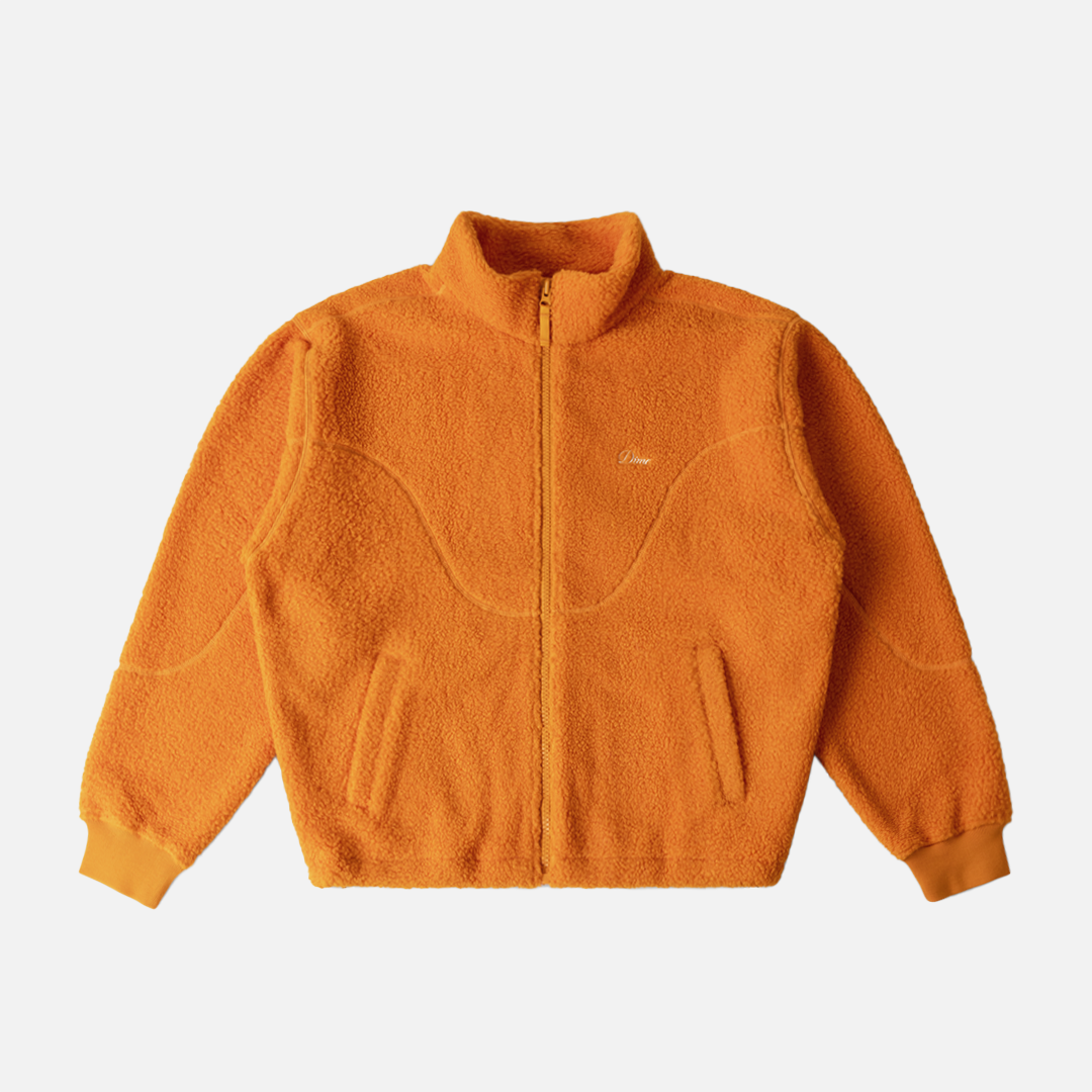 Dime Polar Fleece Sherpa Zip-Up - Orange