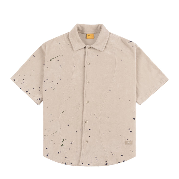 Dime Terry Cloth Button-Up Shirt - Painted Tan