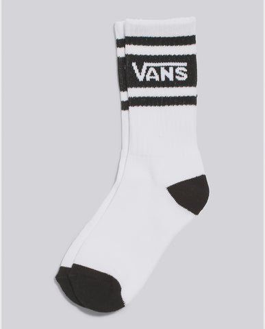 Vans - Youth - Drop V Logo Crew Sock - White Single