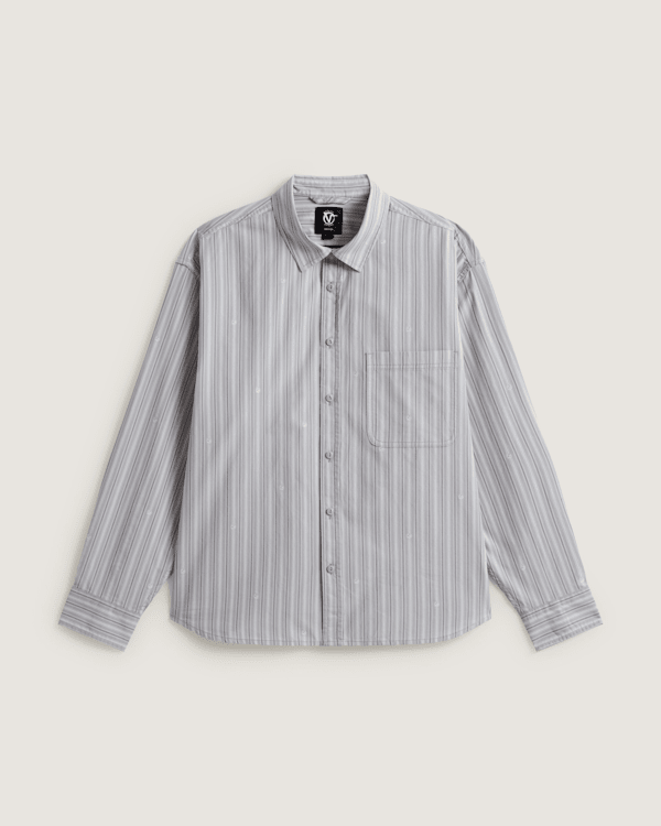 Vans x Rowan Stripe Woven L/S Shirt - Light Grey