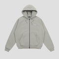 Dime Classic Small Logo Zip-Up Hooded Sweater - Iron