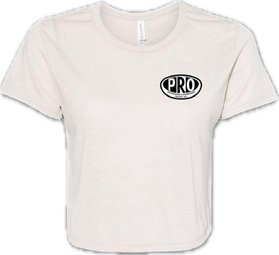 Pro Skates Cropped T-Shirt - Heather Dust/Black-White