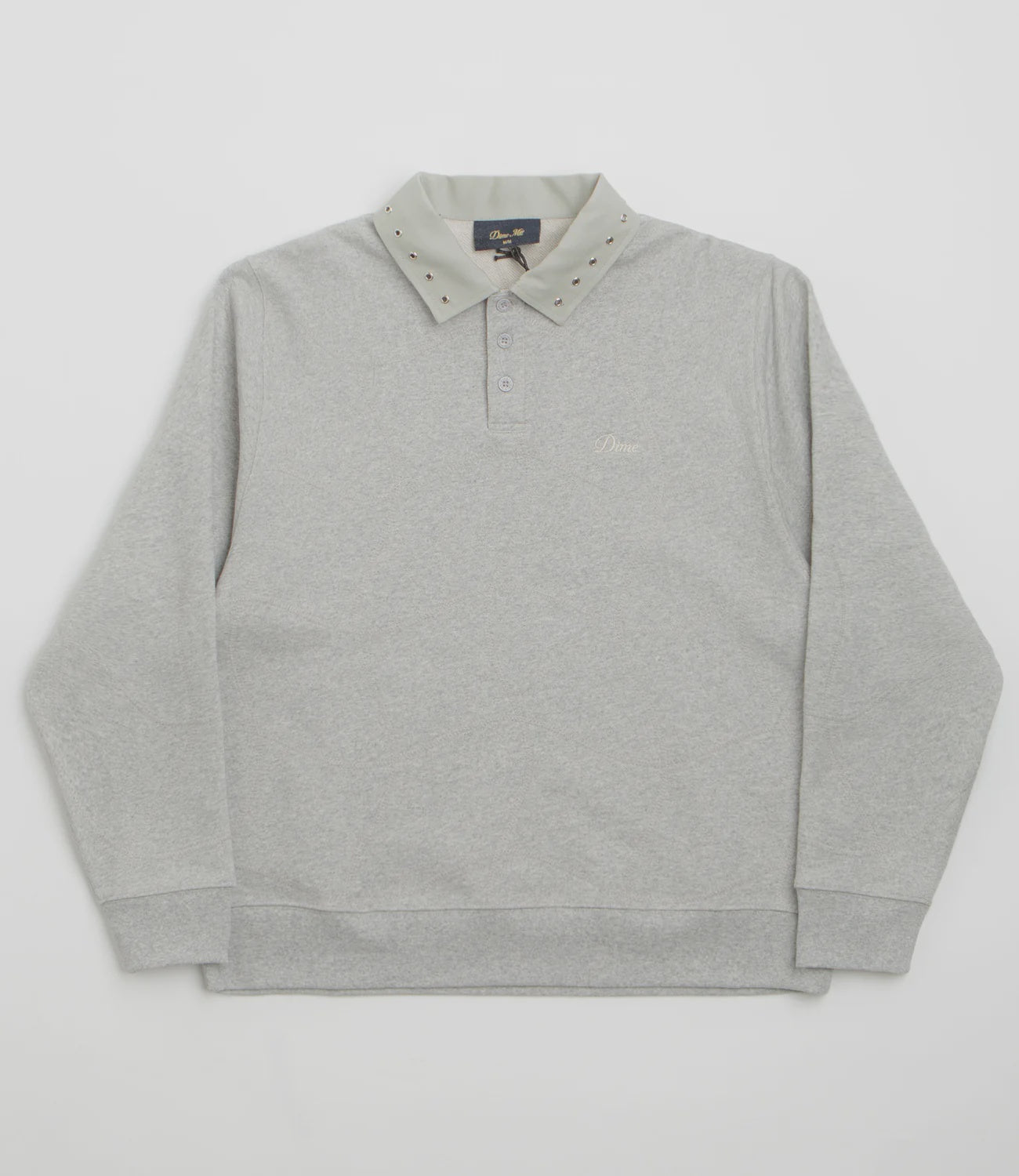 Dime Wave Rugby Shirt - Heather Grey