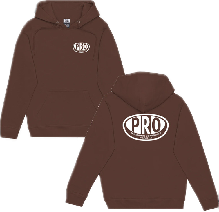 Pro Skates Classic Proval Hooded Sweater - Cocoa/White