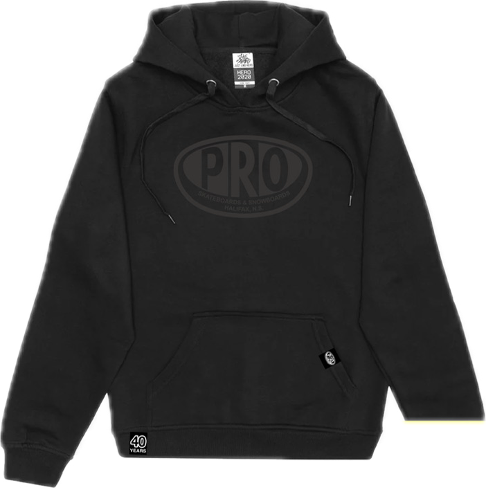 Pro Skates Proval Full Front 40th Hooded Sweater - Black /Black