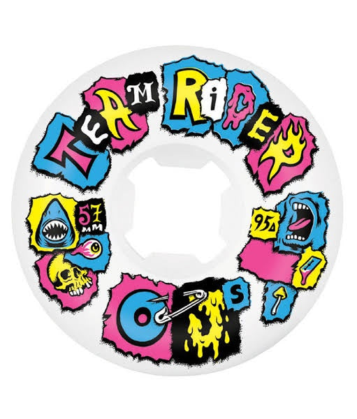 OJs Team Rider 95A Wheel - White/Multi