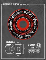 Spitfire x Thrasher Oath F4 99D Radial Full Wheels - Red