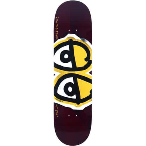 Krooked DBX Eyes Deck - Burgundy/Yellow