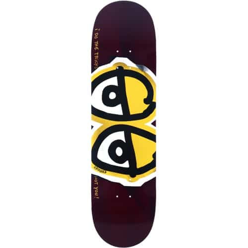 Krooked DBX Eyes Deck - Burgundy/Yellow