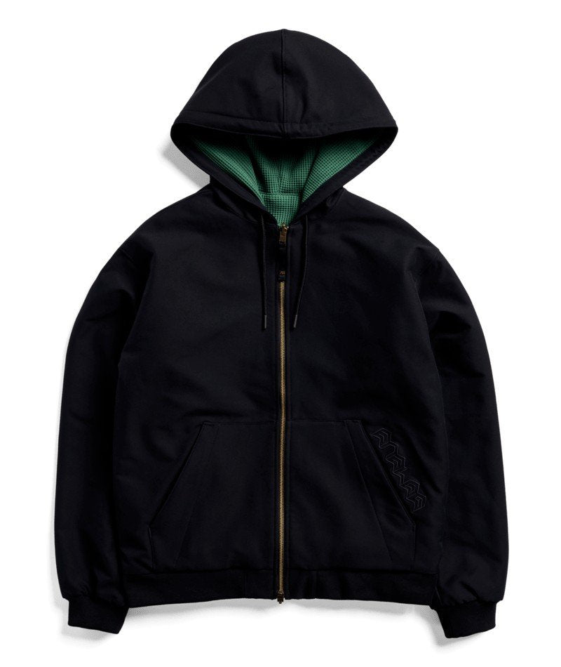 Burton AG Toughy Reversible Zip-Up Hooded Sweater - True Black/Dirty Money