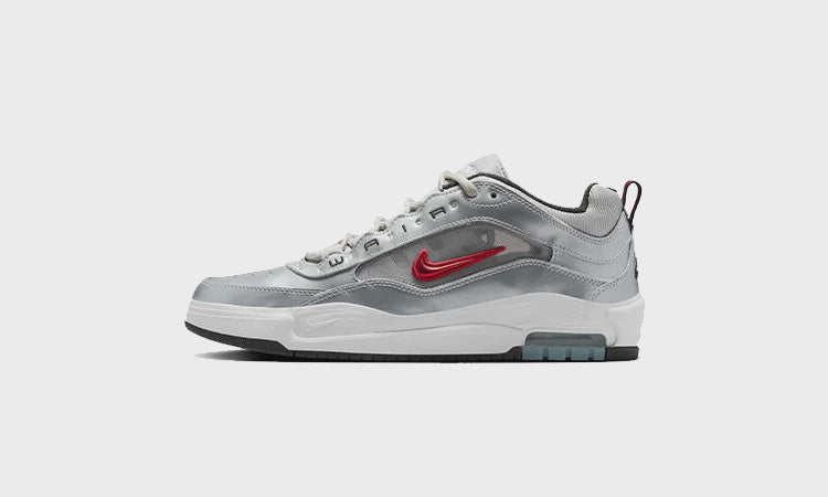 Nike SB Air Max Ishod PRM Shoe - Metallic Silver/Varsity Red