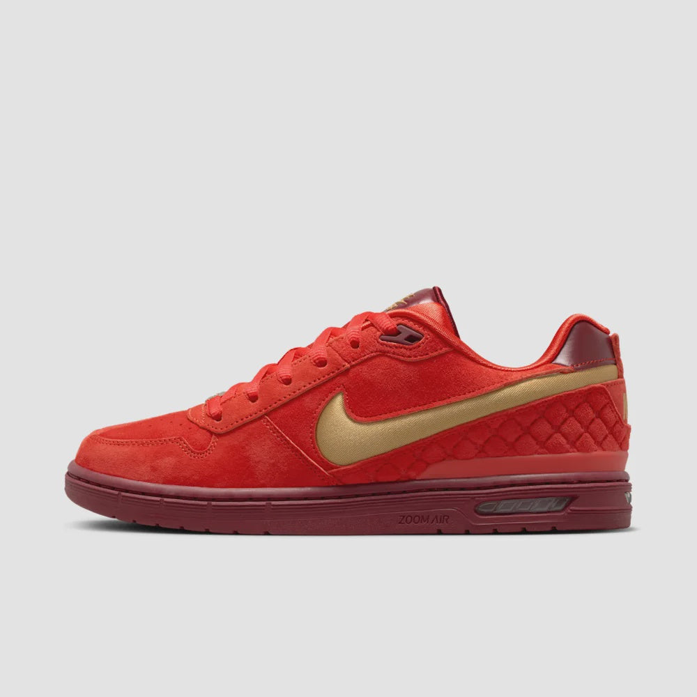 Nike SB P-Rod 1 Zoom Air Low QS Shoe - Habanero Red/Club Gold