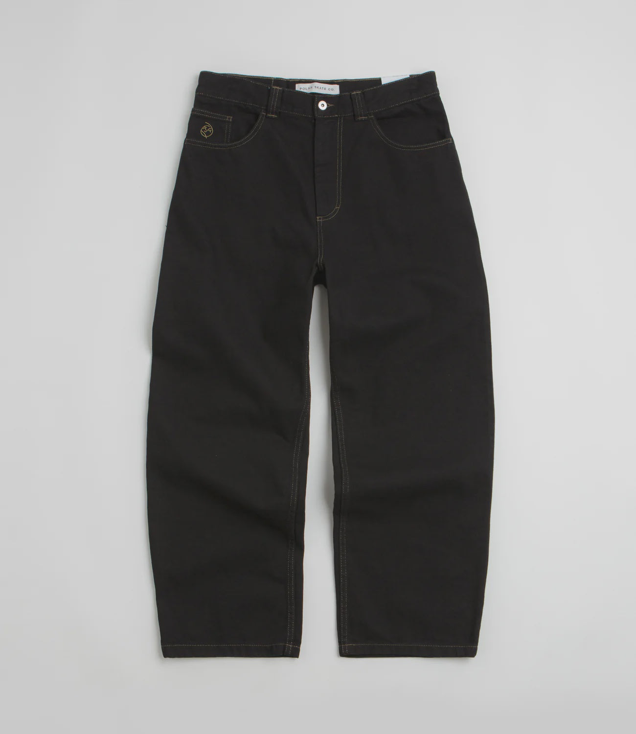 Polar 93! Contrast Stitching Pants - Black/Dark Olive
