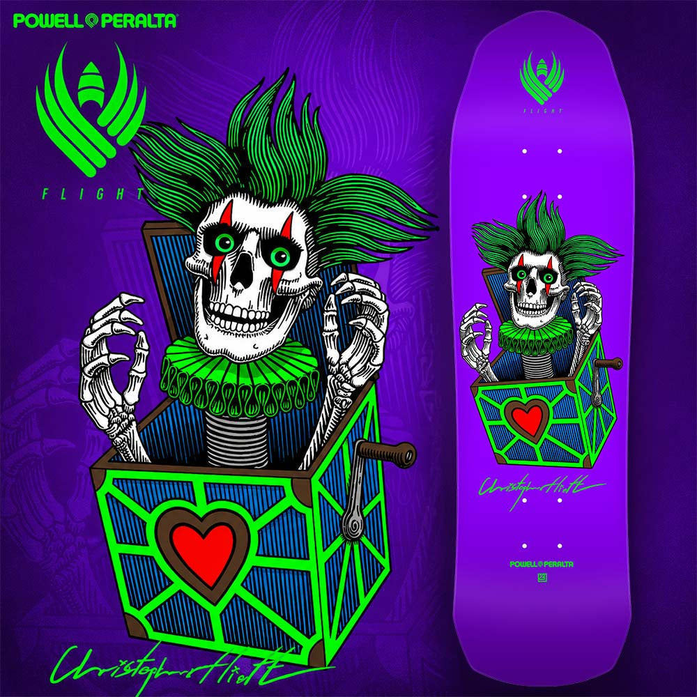 Powell Peralta Hiett Skull Flight Deck - Purple