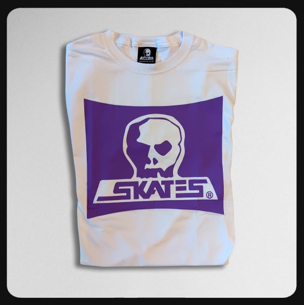 Skull Skates Burbs T-Shirt - White/Purps