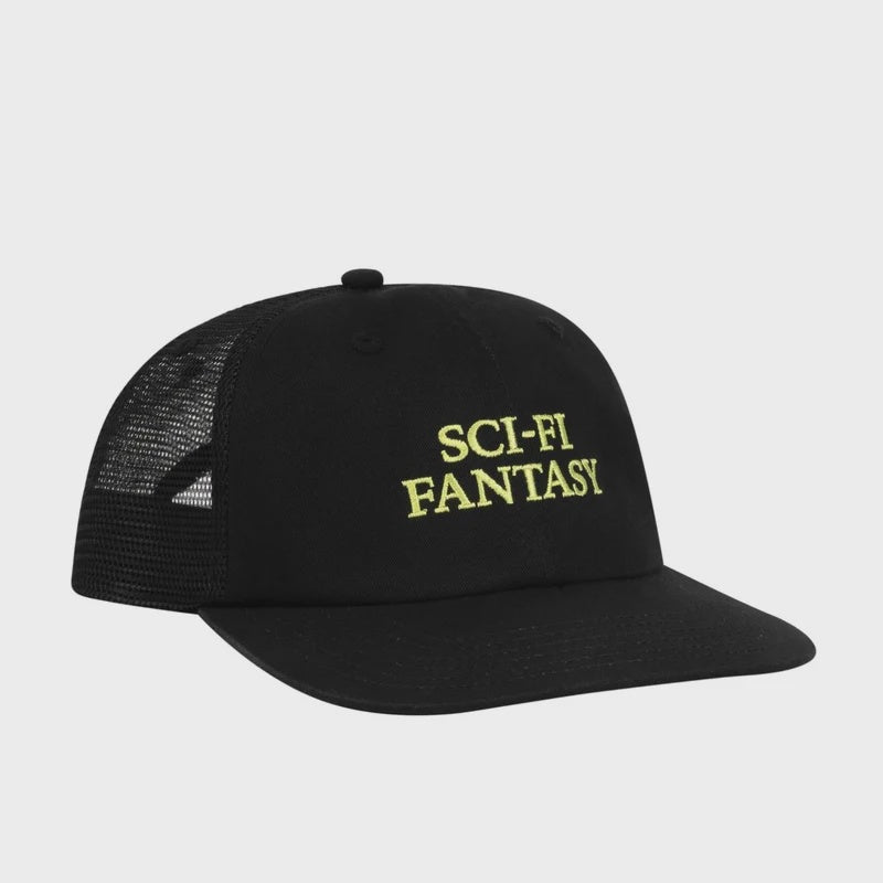 Sci-Fi Fantasy Logo Mesh Cap - Black