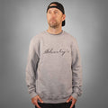 Shorty's Snowboards Script Crewneck Sweater - Grey