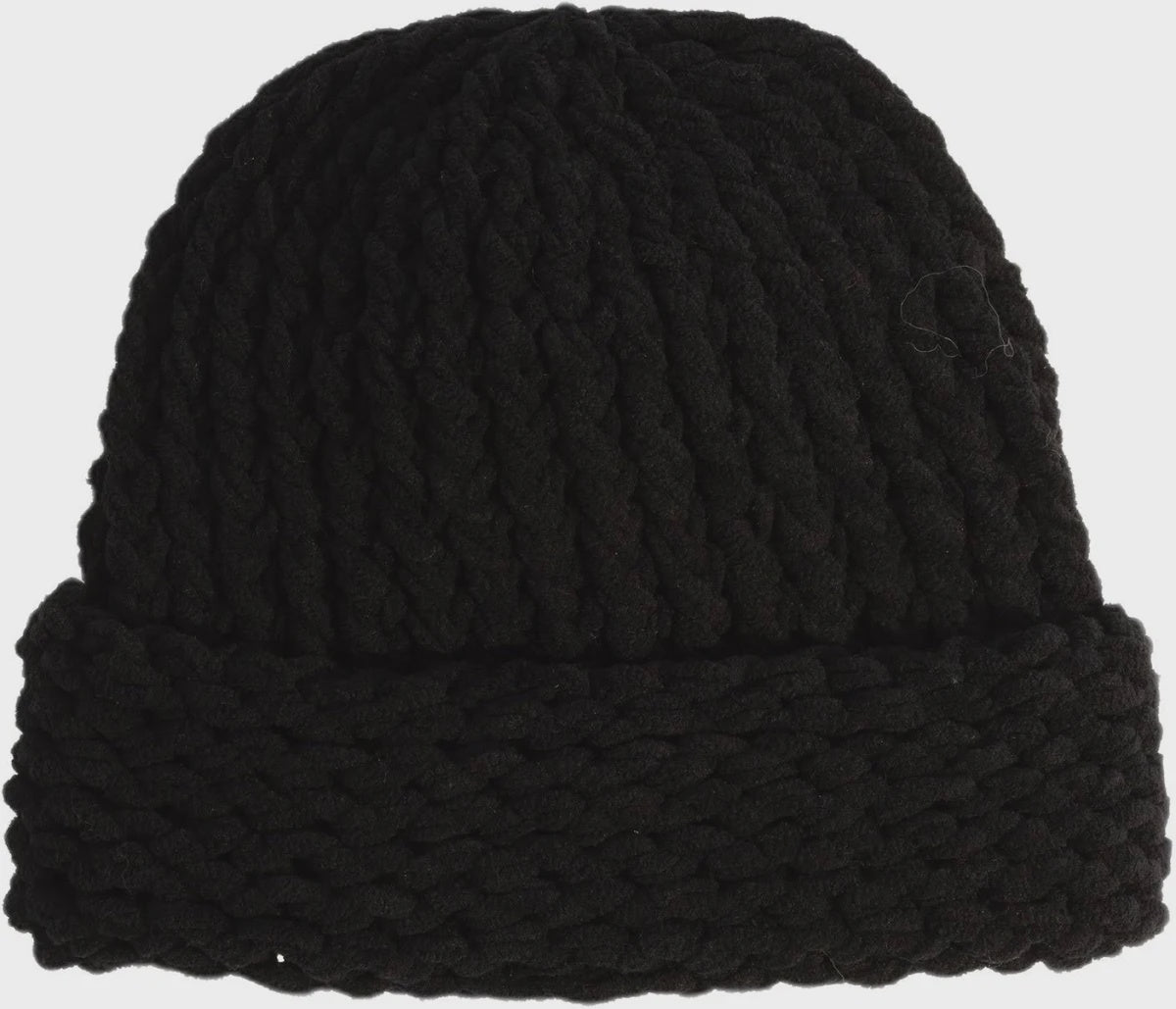 Coal Lampshade Cuffed Beanie - Black