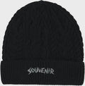 Souvenir Cable Knit Beanie - Black