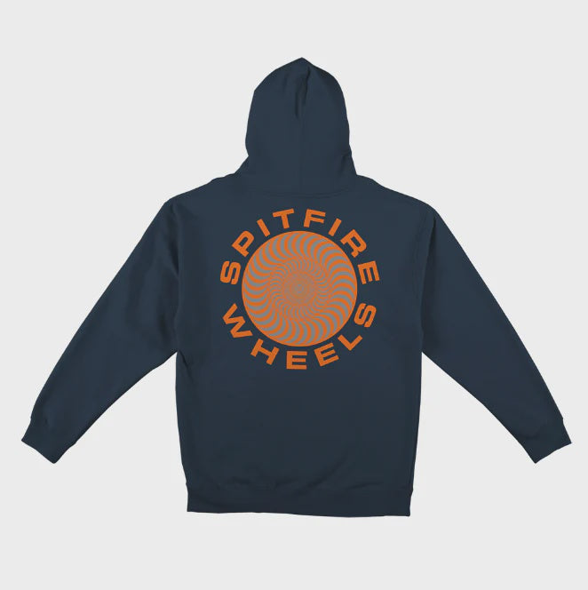 Spitfire Classic 87' Swirl Hoodie - Deep Navy/Orange/Silver