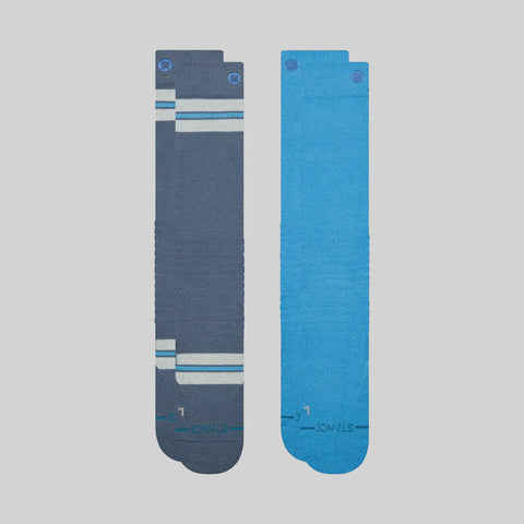 Stance Kaden Mid Poly Snow 2 Pack Sock - Sea Blue