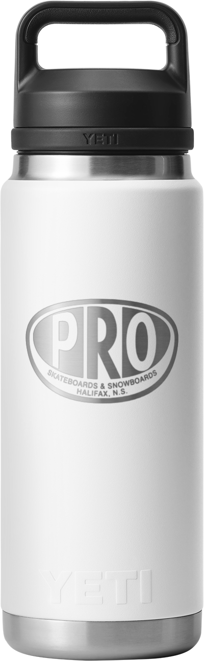 Yeti x Pro Skates Rambler 26oz/Chug Cap - White