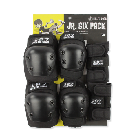 187 Junior Six Pack Pad Set - Black