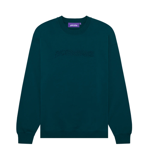 Fucking Awesome Stamp Embossed Crewneck Sweater - Teal