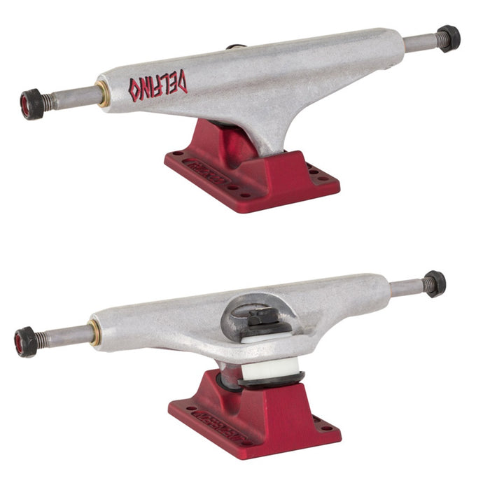 Independent Stage II Hollow Delfino Trucks - Silver/Red