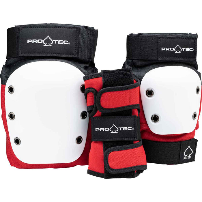 Pro-Tec Junior 3-Pack Pad Set - Red/White/Black