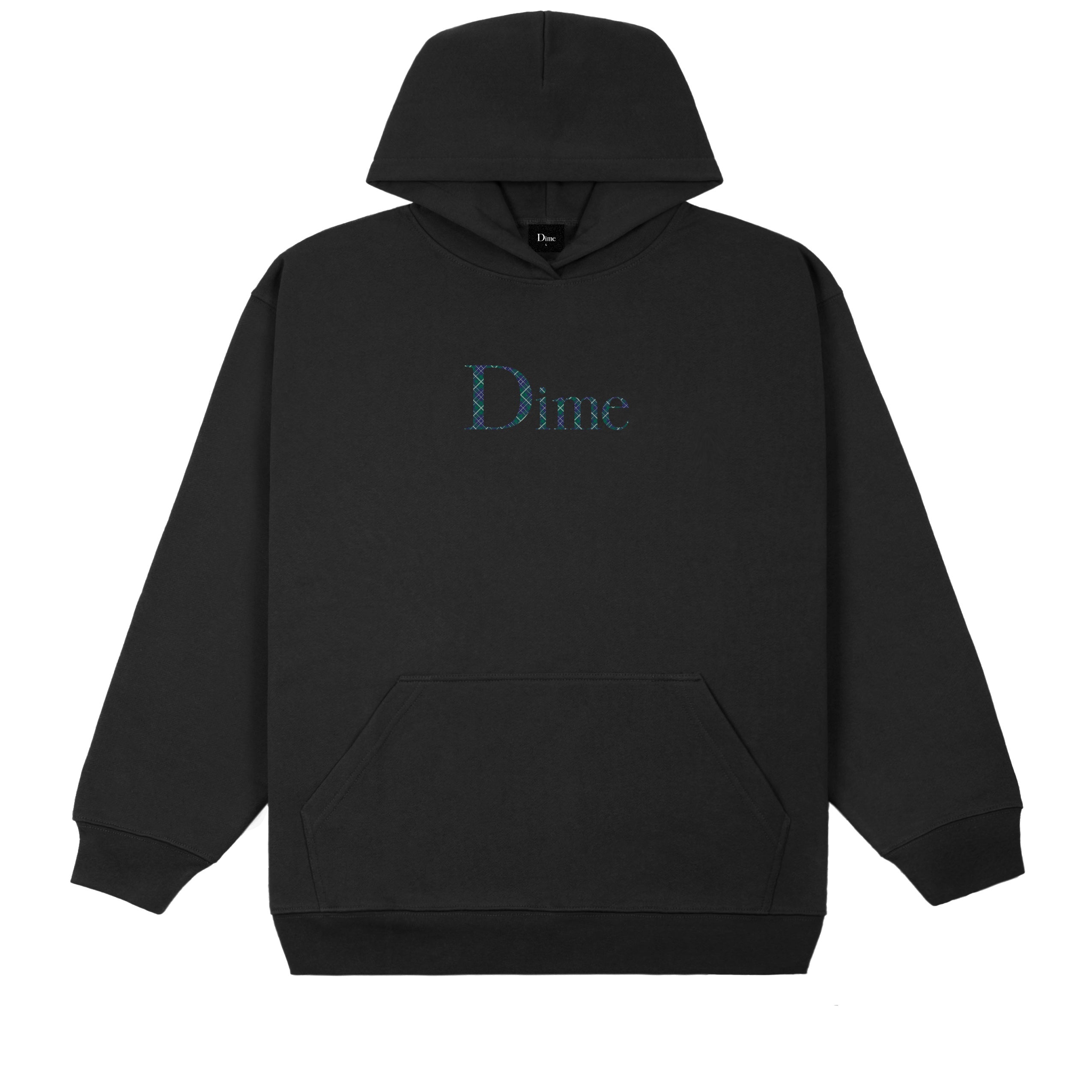 Dime Plaid Hoodie - Black