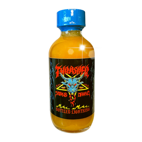 Satan's Drano x Thrasher Bottled Lightening Hot Sauce