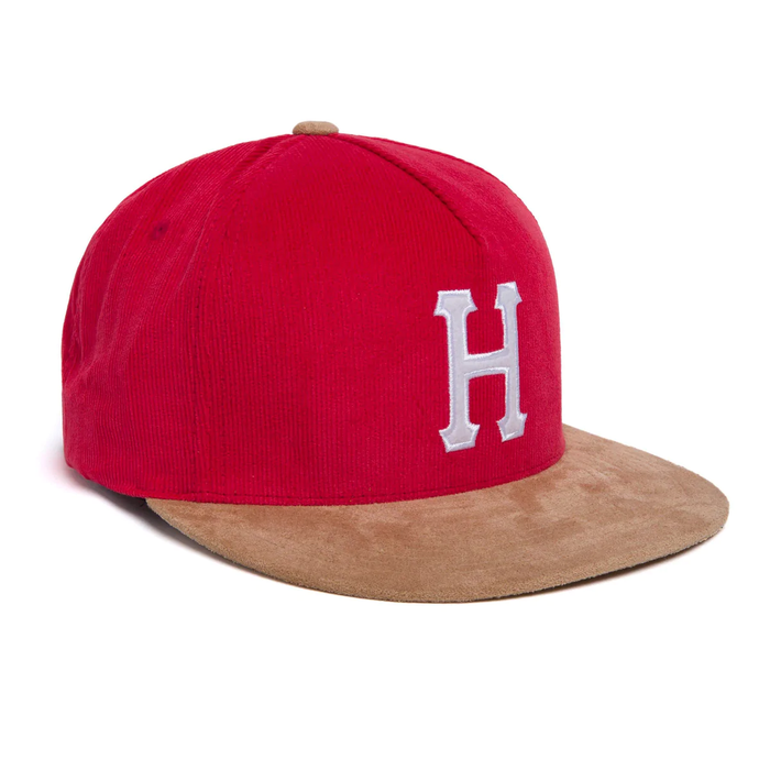 Huf Corduroy Classic H Snapback Cap - Red
