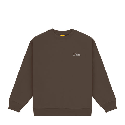 Dime Classic Small Logo Crewneck Sweater - Driftwood