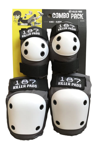 187 Knee/Elbow Pad Combo Pack - Grey