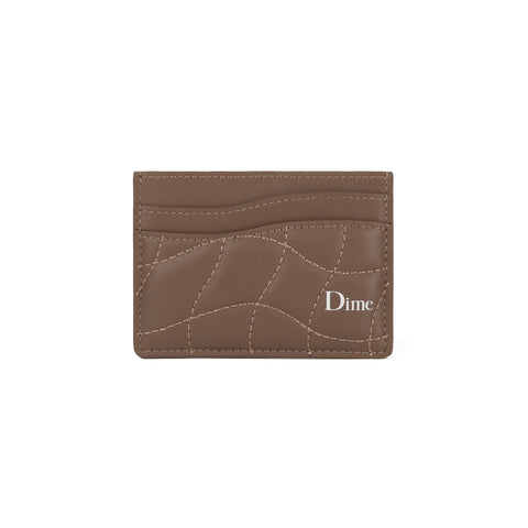 Dime Quilted Cardholder - Brown