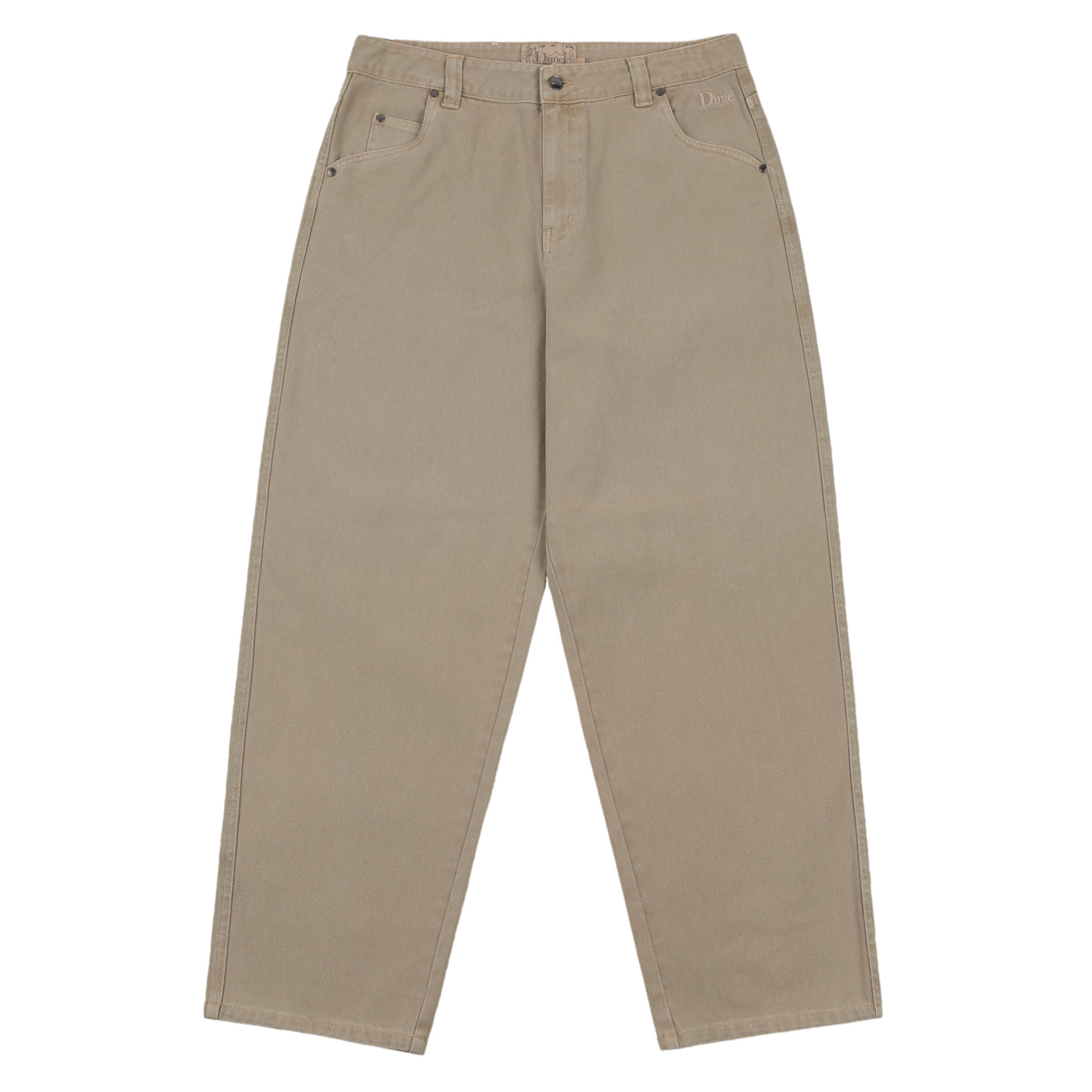 Dime Baggy Denim Pants Khaki - Main Image