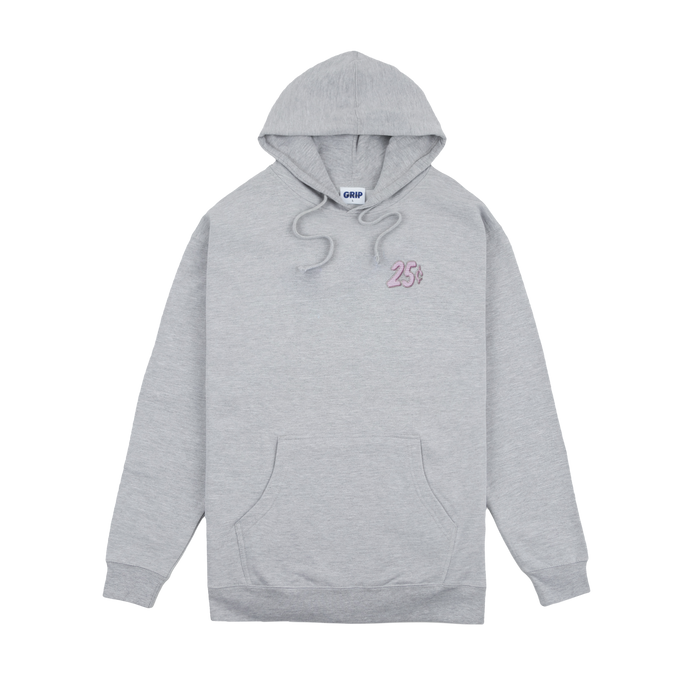 Classic Grip x QSnacks Buss Down Hooded Sweater - Grey