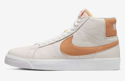 Nike SB Zoom Blazer ISO Mid Shoe - White/Cognac