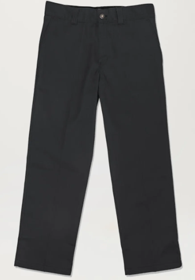 Dickies Women's Curvy Straight Leg Stretch Twill Pant, Black, 4 Regular