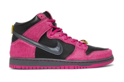 Nike SB x RTJ Dunk High QS Shoe - Active Pink/Black/Metallic Gold