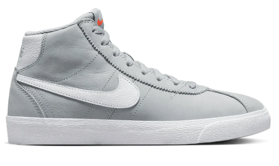 Nike SB Bruin Hi ISO Shoe - Wolf Grey/White