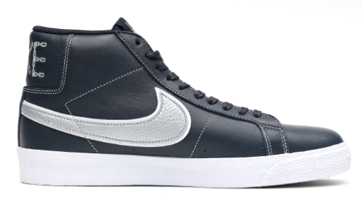 Nike SB Zoom Blazer Mid x Mason Silva Shoe Blackened Blue Wolf Grey Pro Skateboards Snowboards