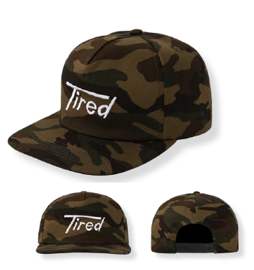 Tired Old Mobil 5 Panel Cap - Camo