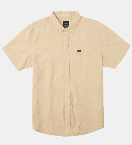 RVCA Endless Seersucker Button-Up Shirt - Butterscotch